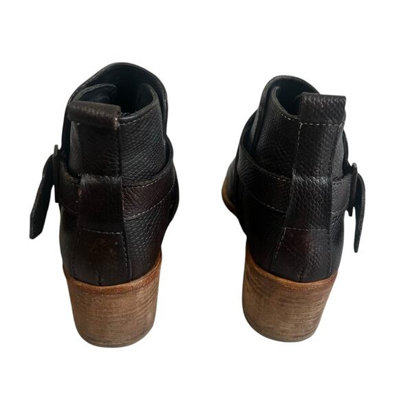 Free People Ankle Boots Womens 6.5 Dark Brown Leather Boho Western Cowgirl Rodeo - Picture 5 of 9